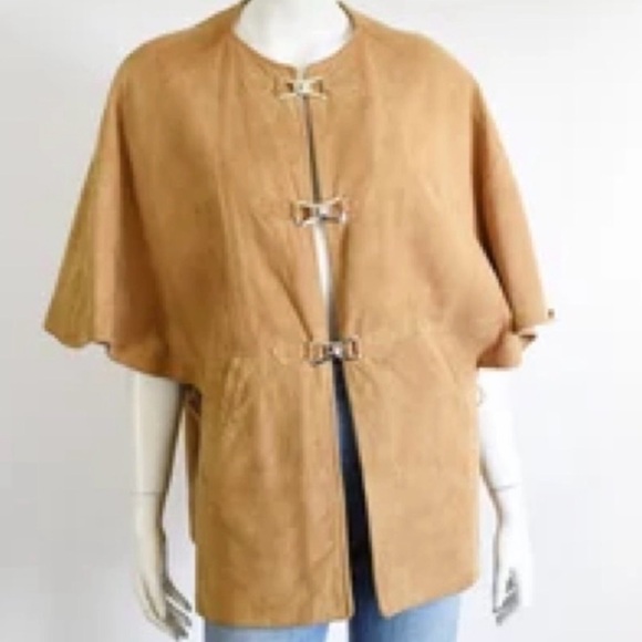 Daniel Phillipe Jackets & Blazers - 70’s Daniel Phillipe suede leather cape coat